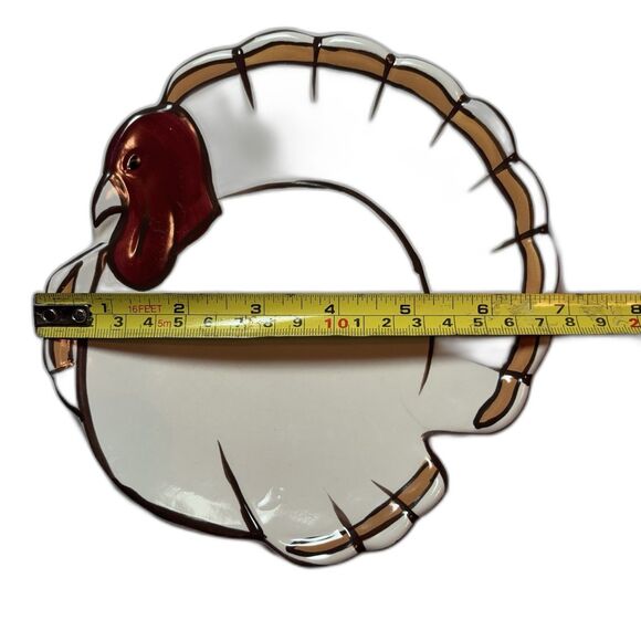 Pottery Barn Set of 2 Gobble Plates Thanksgiving 7 in Turkey Shaped Dessert Side - Picture 7 of 8